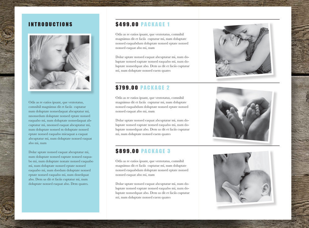 Printable Brochure Design, Rack Brochure, 2 fold flyer