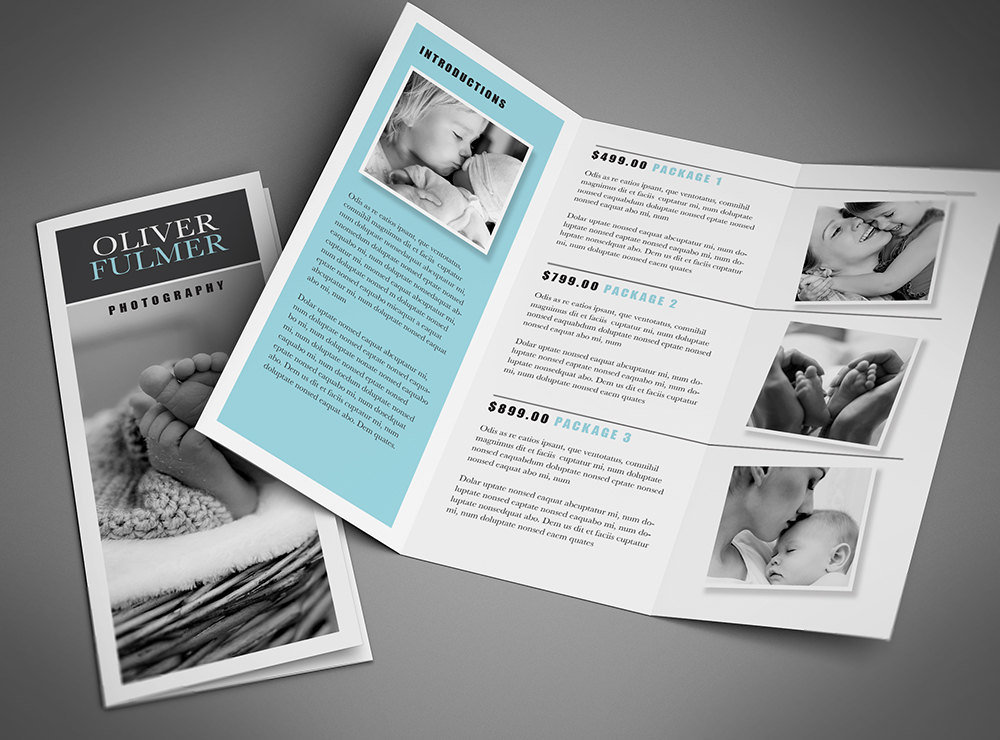 Printable Brochure Design, Rack Brochure, 2 fold flyer