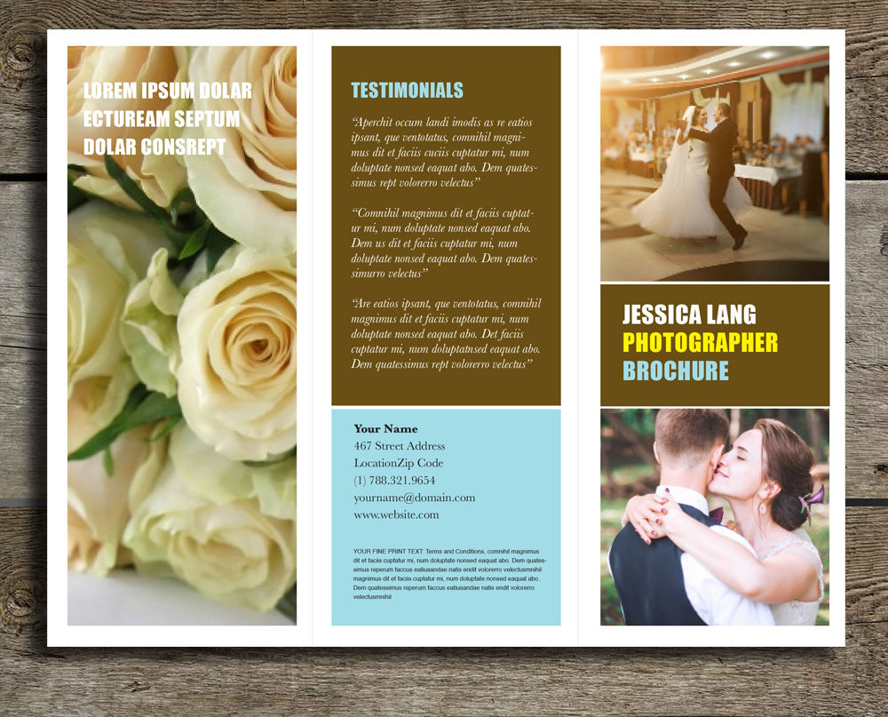 Printable Brochure Template Design, Rack Template, Editable