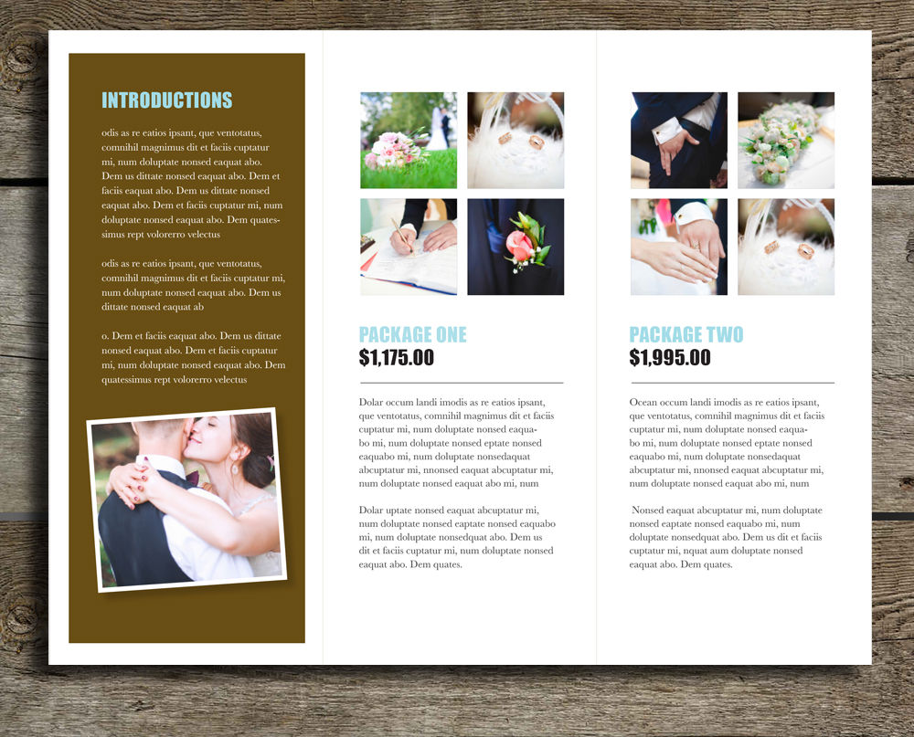 Printable Brochure Template Design, Rack Template, Editable