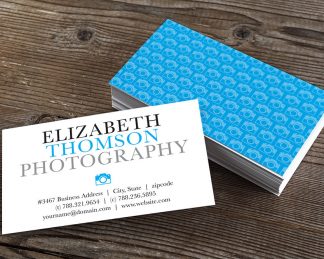 Printable Consultant Business Card Design, Editable Template, Blue
