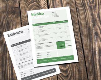 Printable Invoice Estimate template, Editable Template, Invoice Template