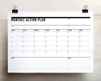 Printable Monthly Planner, A4 Agenda Letter Size Planner, Printable Calendar
