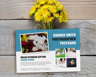 Printable Postcard Template, MS Word template, Photo Card Marketing Kit