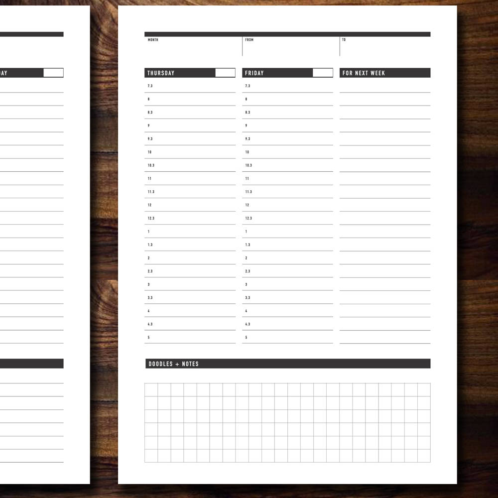 Printable Weekly Planner, Daily Agenda Plan, Printable Weekly To Do list