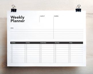 Printable Weekly Planner, Weekly Agenda Planner, Printable To Do list