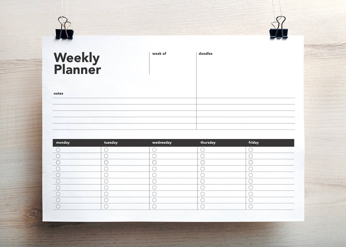 Printable Weekly To Do list Template, Weekly Agenda, Week At A Glance  Template, Week On One Page