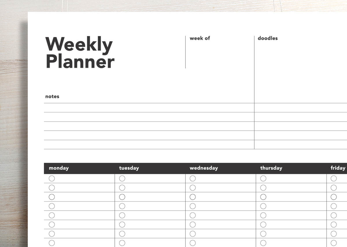 Printable Weekly Planner, Weekly Agenda Planner, Printable To Do list