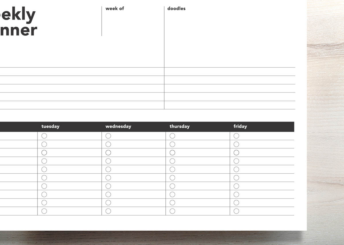 Printable Weekly Planner, Weekly Agenda Planner, Printable To Do list