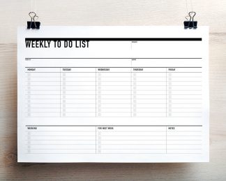Printable Weekly To Do List, Week Agenda Planner, Printable To Do list