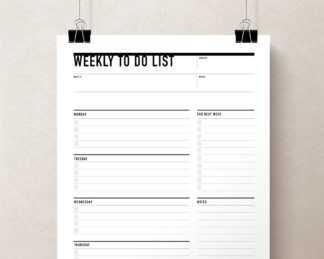 Daily Printable Planner, Weekly Planner
