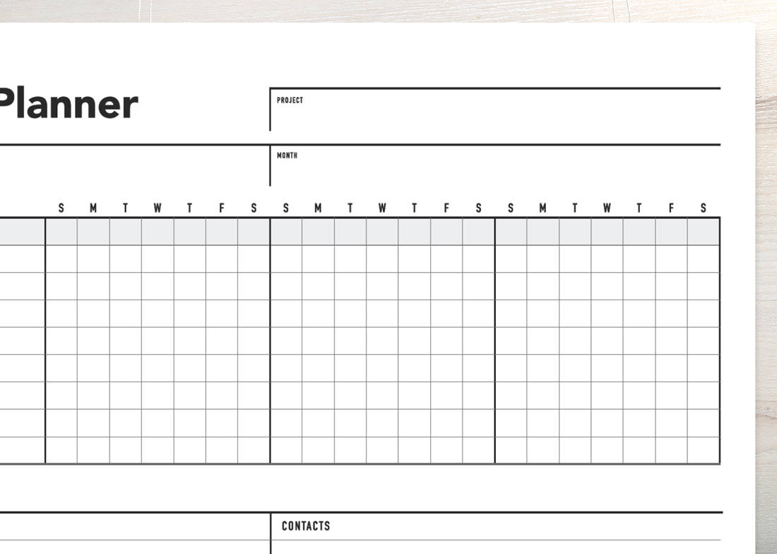 Project Planner, Project Schedule, Gantt Chart