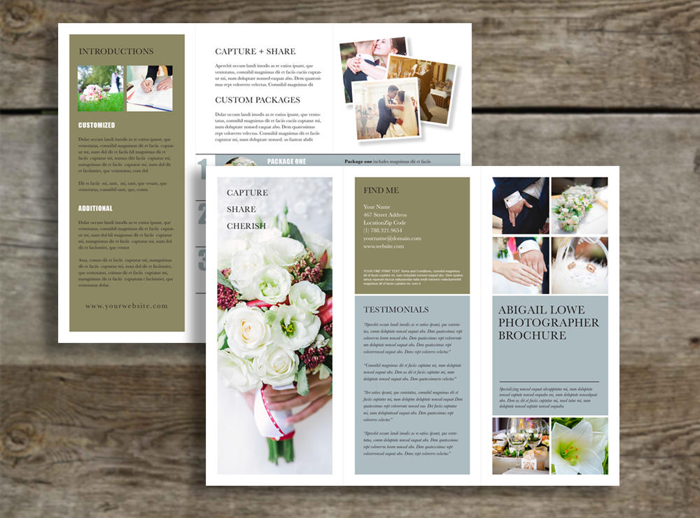 Trifold Brochure Design, Rack Brochure Template, Marketing Kit