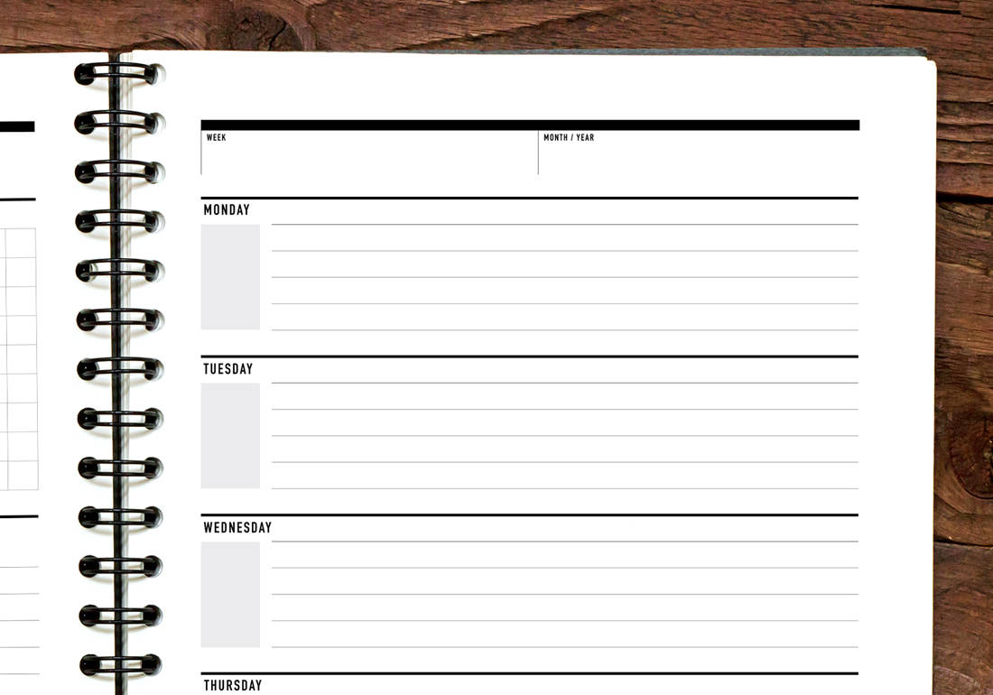 Weekly Agenda, Student Agenda, Perpetual Calendar