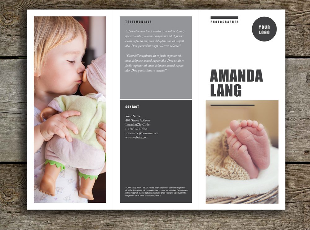 tri-fold marketing brochure