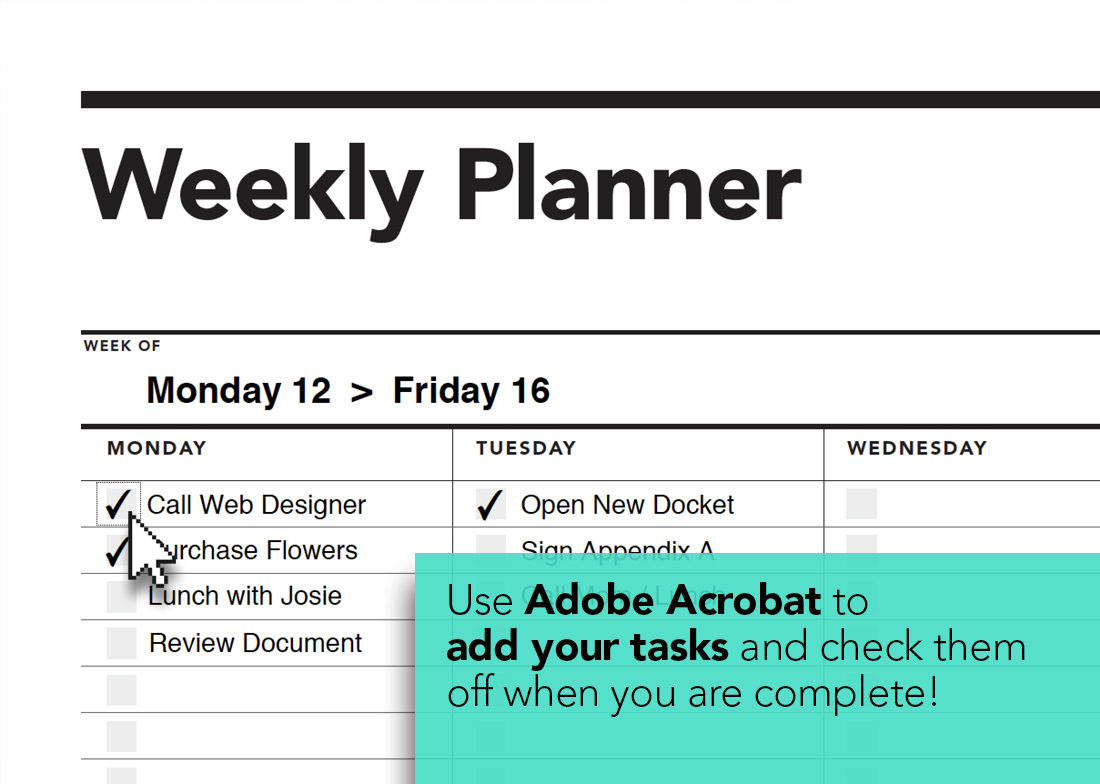 Fillable Weekly Planner, Student Agenda - Image 4