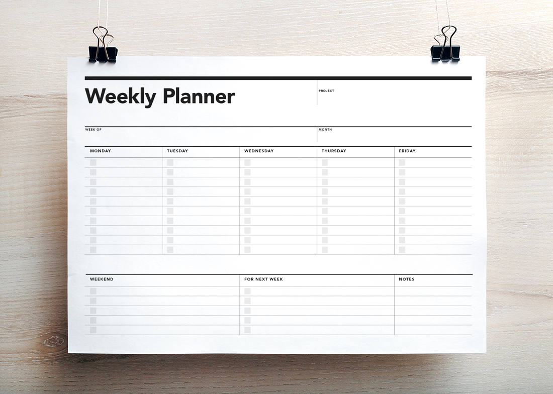 Fillable Weekly Planner, Student Agenda | Rumble Design Store