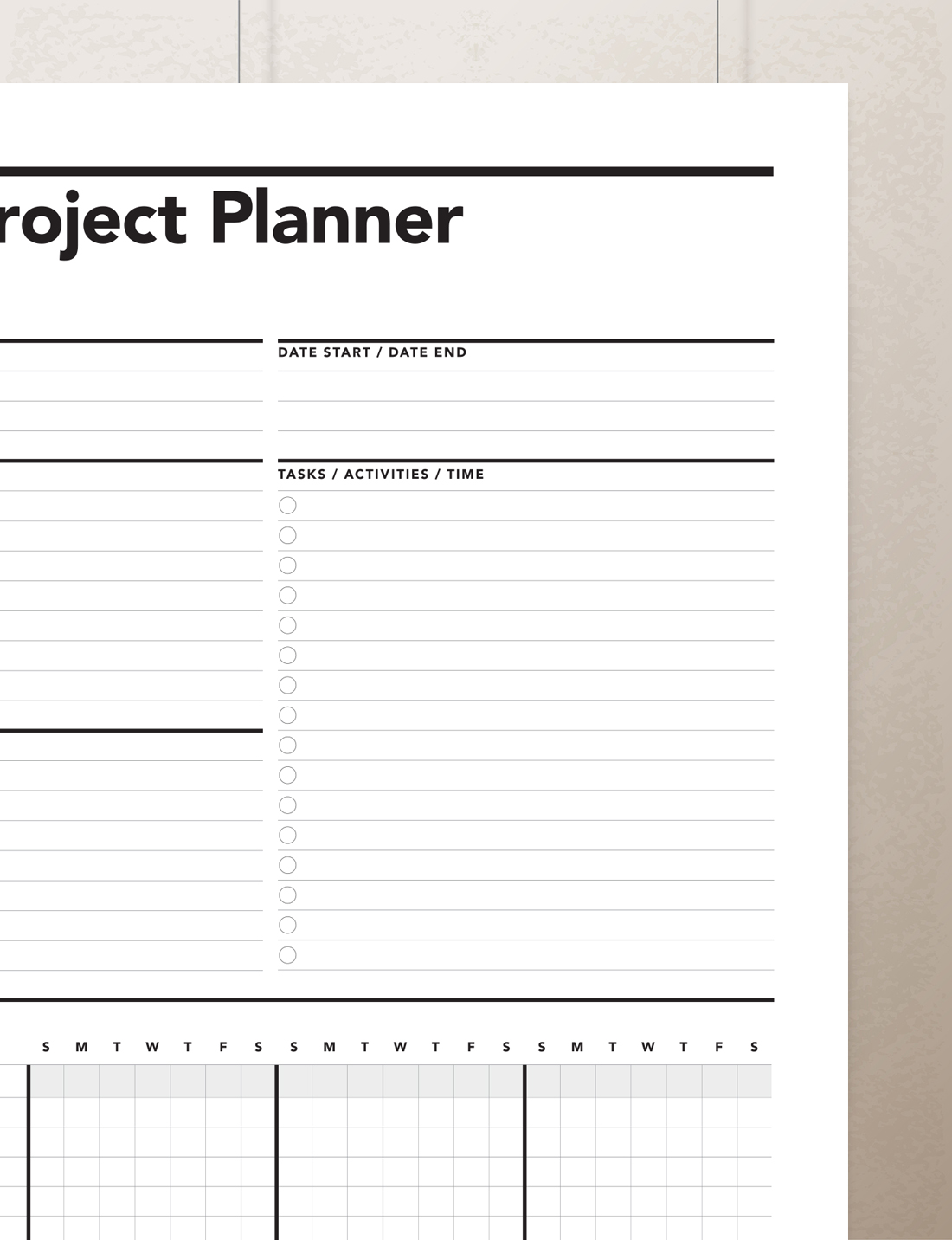 Project Planner, Work Planner, Business Planner, Productivity Planner, Student Planner, College Planner, Academic Planner, Printable Planner, Project Tracker, Gantt Chart, Project Planner, PDF Project Organizer, Project Schedule