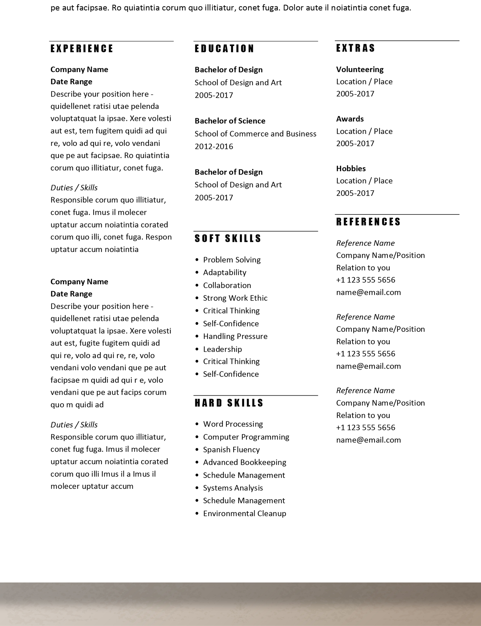 Simple Resume Template Word, Curriculum Vitae - Image 6