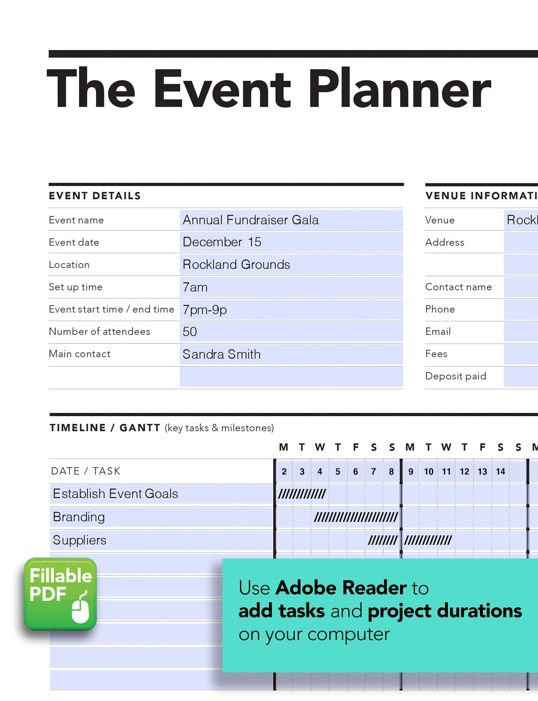 Event Planner Printable