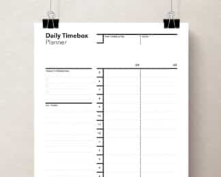 Time Box Planner, Time Boxing Planner